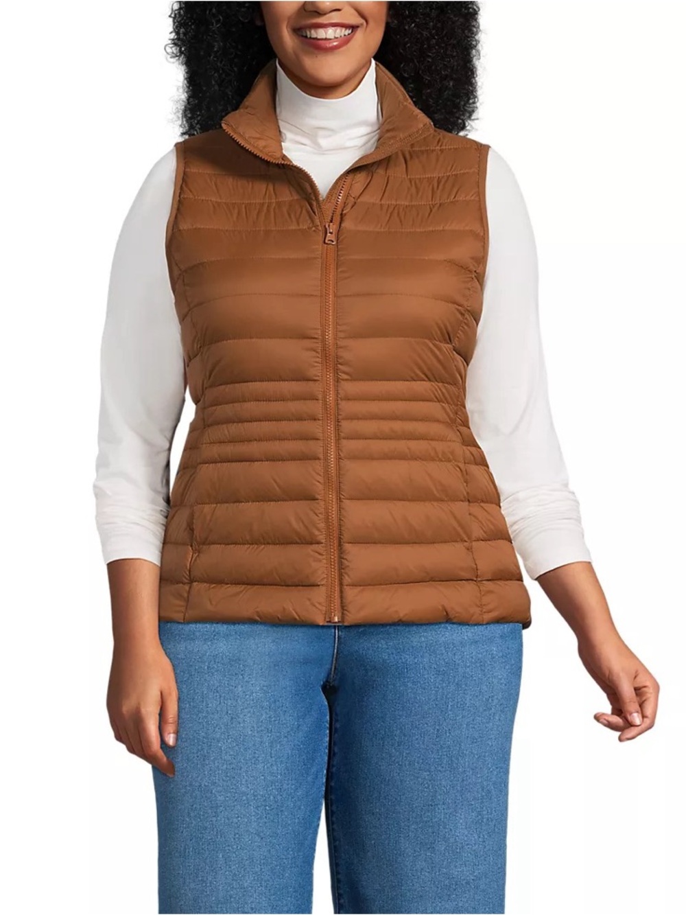 Land’s End Brown Wanderweight Packable Ultralight Down Vest